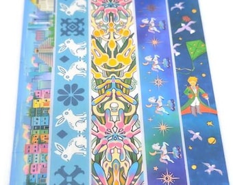 SAMPLE SIZE!  - Aqua and Gold, Rabbits, Mexico City, The Little Prince, Carnival, Carousel - Washi Tape - (24 inch sample)