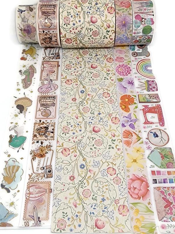 SAMPLE SIZE!  - Cute Girls, Stamps, Travel, William Morris, Flowers, Art, Hobbies - Washi Tape - (24 inch sample)