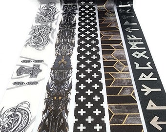 REDUCED! SAMPLE SIZE! Vikings, Runes, Celtic Symbols - Washi Tape Samples (24 inches -sample size)