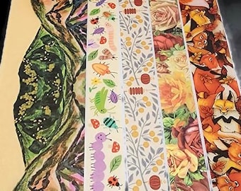 SAMPLE SIZE!  Mountains, Bugs, Foxes, Lanterns, Vintage Roses - Washi Tape - (24 inch sample)