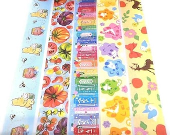 SAMPLE SIZE!  - Possums, Snow White, Tomatoes, Summer Books, Pooh Friends - Washi Tape - (24 inch sample)