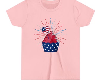 T-shirt à manches courtes America Cupcake USA Patriotic pour jeune