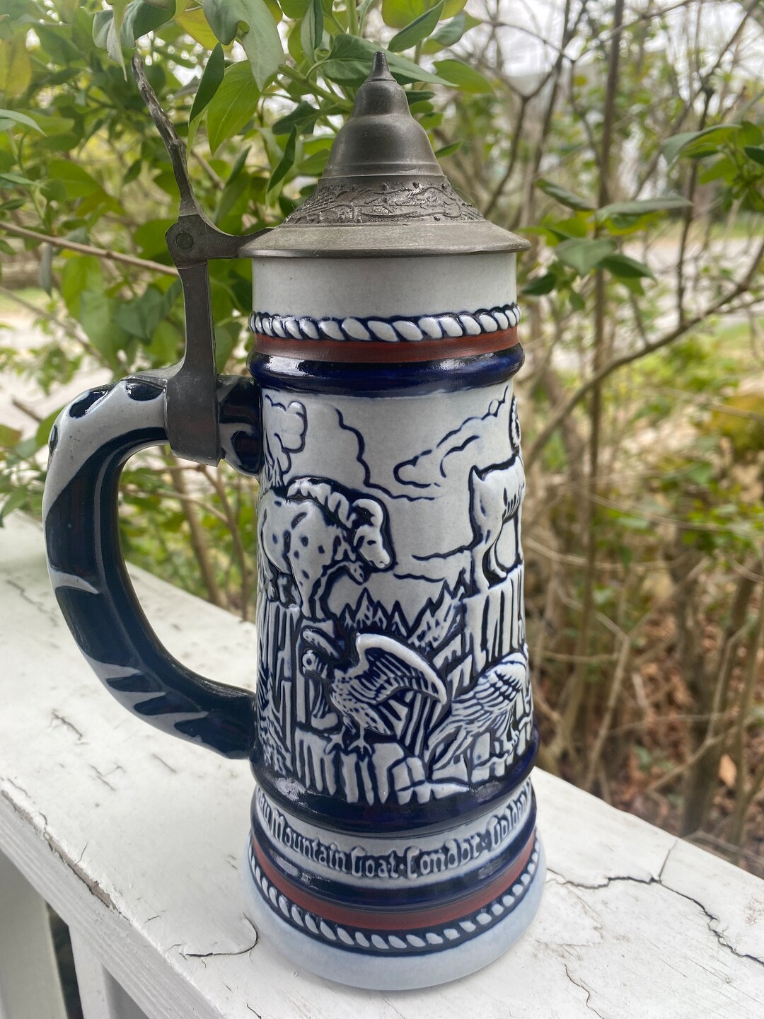 Vintage Avon Beer Stein Wildlife Etsy