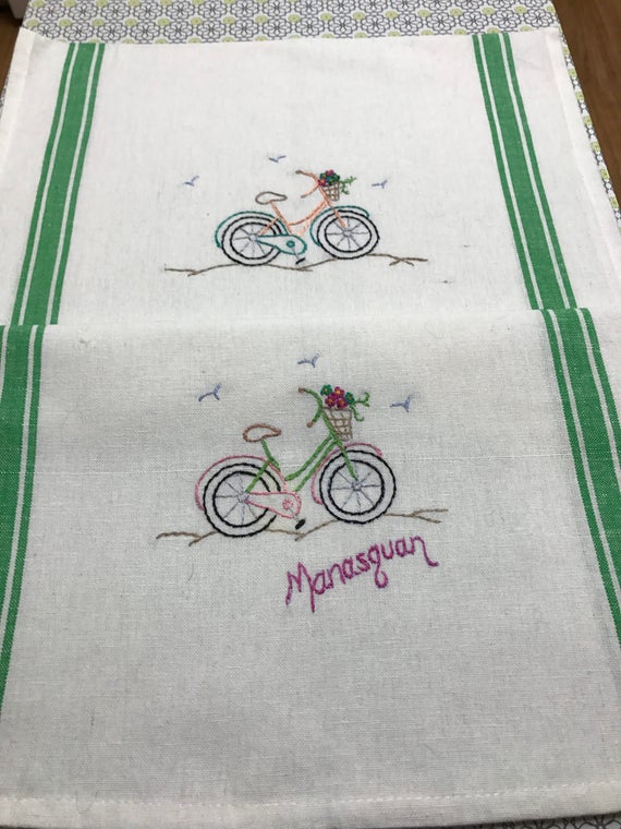 Mr & Mrs Personalized Bicycle Kitchen Towel 