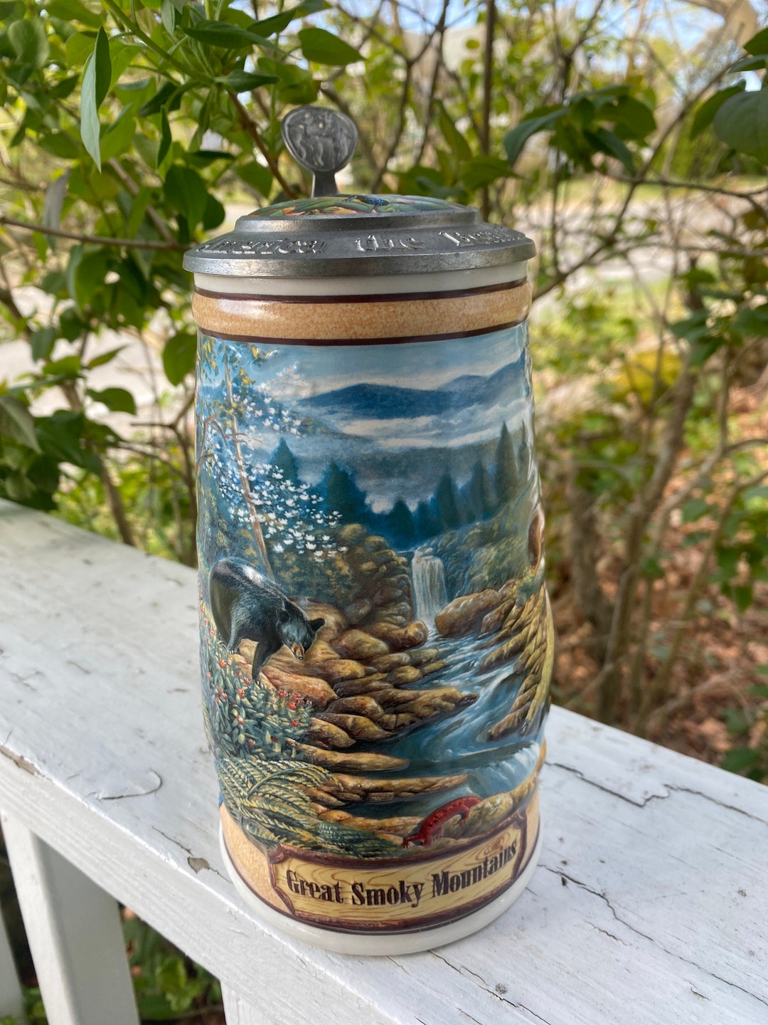 Vintage Budweiser Beer Stein America the Beautiful Great Etsy