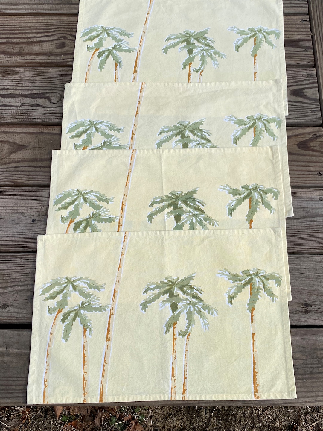 Tropical Style Palm Tree Placemats Set of 4 Etsy