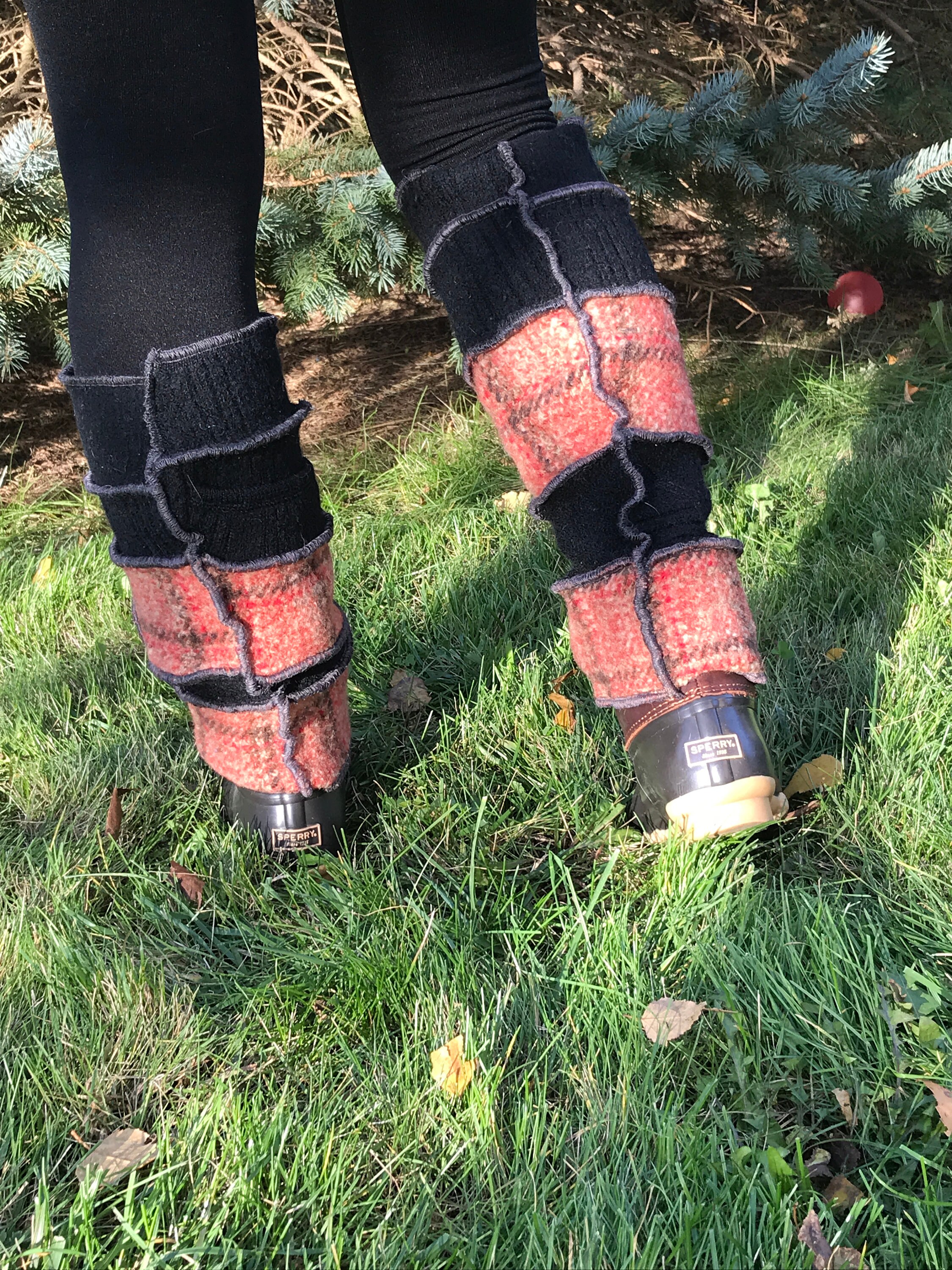 Leg warmers made from upcycled wool sweaters Etsy