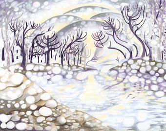 Snowbow on the Onion River