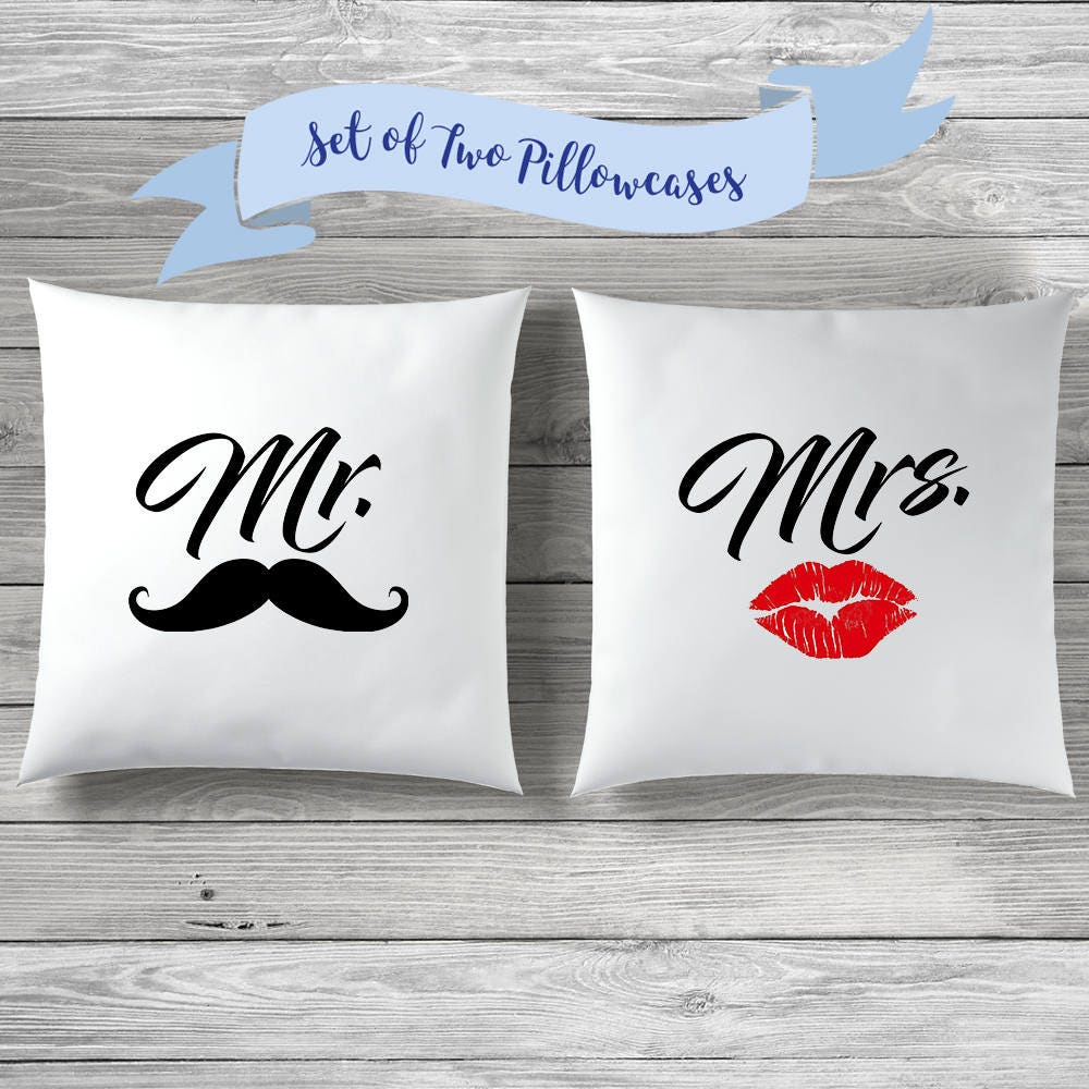 mr and mrs cushion covers