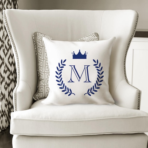 Monogram Pillow Sham Personalize Pillow Initial pillow case | Etsy