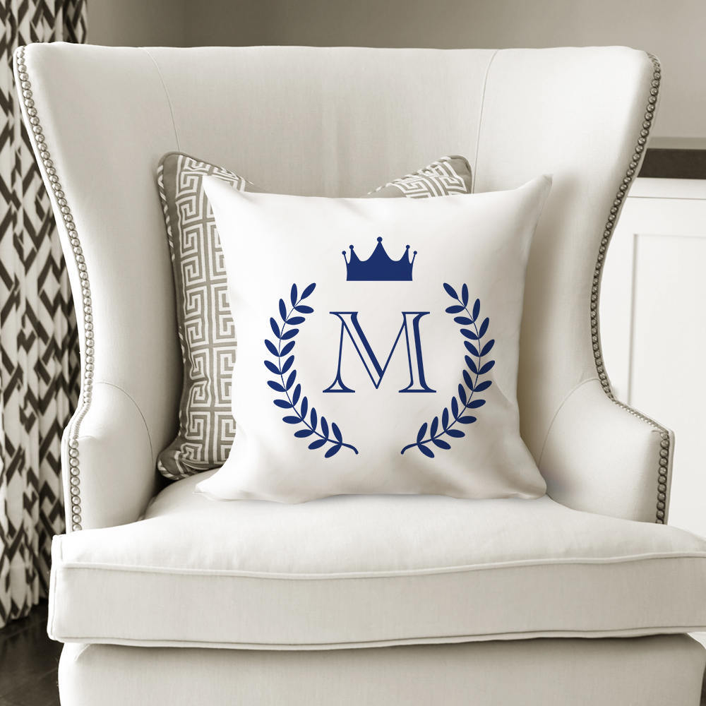Monogram Pillow Sham Personalize Pillow Initial Pillow Etsy
