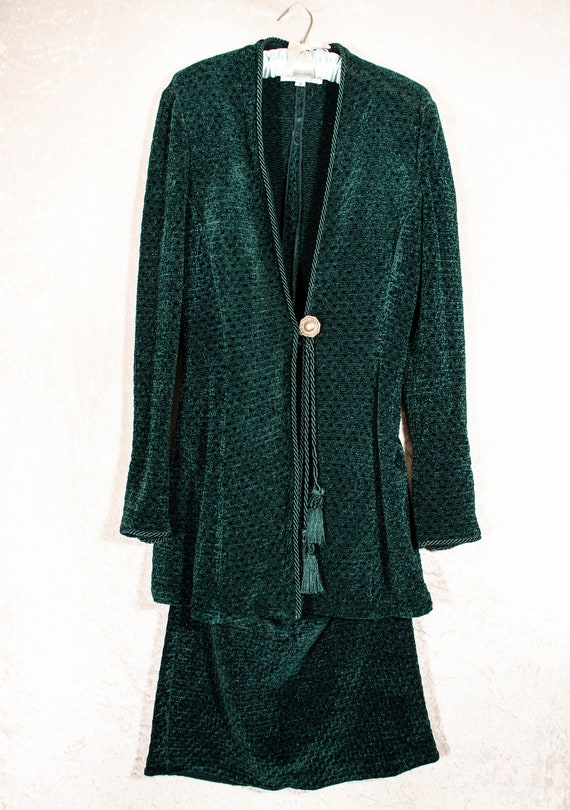 zara basic green boucle - Gem