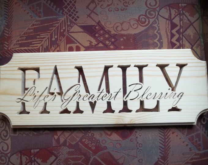 Family Scroll Saw Sign Etsy