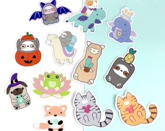 Choose your own vinyl sticker set (Set of 3 or 5). Animal Sticker Pack. Water Bottle Decals. Scrapbook Stickers Planner. Cute Laptop Sticker