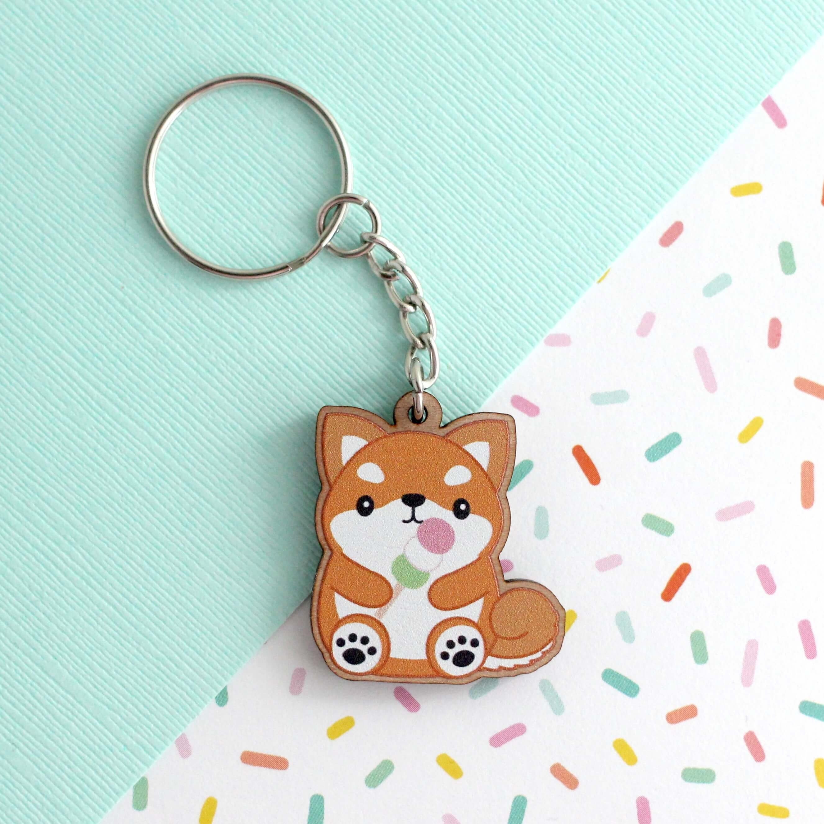 New Cute Shiba Inu Puppy Key Chains Bag Pendant Bag Accessories Luxury High  Quality Keychains Car Key Pendant