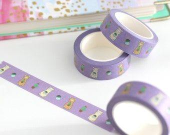 Cactus Alpaca Washi Tape. Llama Washi Tape. Cactus Washi Tape. Alpaca Lover Gift. Journaling Tape. Scrapbook. Japanese Tape. Mail Sealing