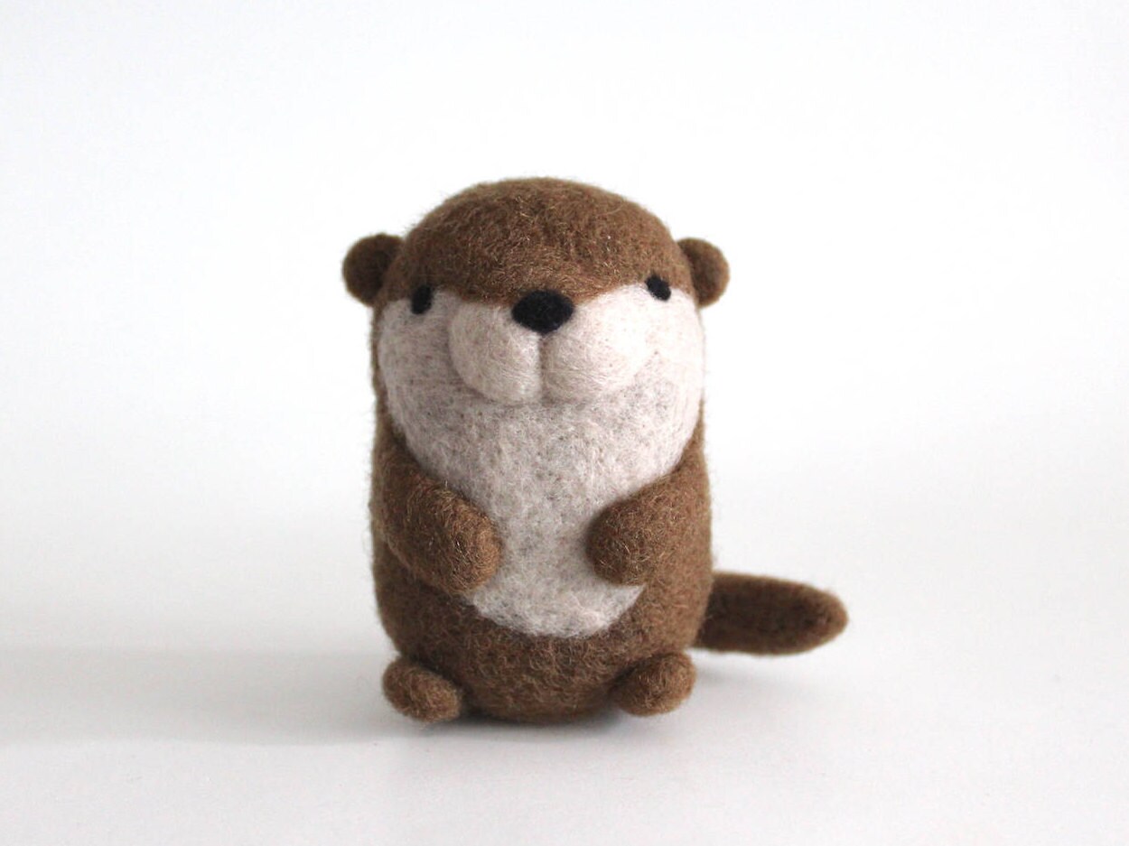 Needle Felted River Otter Etsy