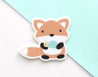 Orange Fox Sticker. Cute Fox Gift. Kawaii Stickers. Laptop Decal. Fox Vinyl Sticker. Water Bottle Decal. Journal Stickers. Cute Fox Decal