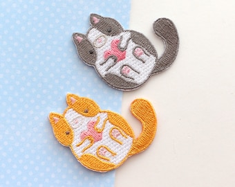2 Cat Patches. Kitten Appliques. Patch for Denim Jackets. Kids Iron on Patch. Kawaii Kitty Patches. Cool Backpack Patches. Cat Cloth Patches