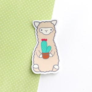 Sticker cactus alpaga. Sticker lama. Sticker vinyle alpaga. Sticker pour ordinateur portable. Sticker alpaga. Sticker en vinyle lama pour téléphone. Autocollants mignons. Cadeau alpaga