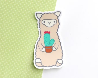 Adesivo Cactus Alpaca. Adesivo Lama. Adesivo in vinile Alpaca. Adesivo per laptop. Adesivo Alpaca. Adesivo in vinile Lama per telefono. Adesivi carini. Regalo Alpaca