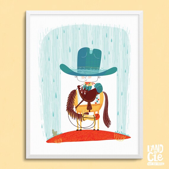 Arte de vaquero para habitaciones infantiles dibujos animados | Etsy Arte de vaquero para habitaciones infantiles dibujos animados | Etsy