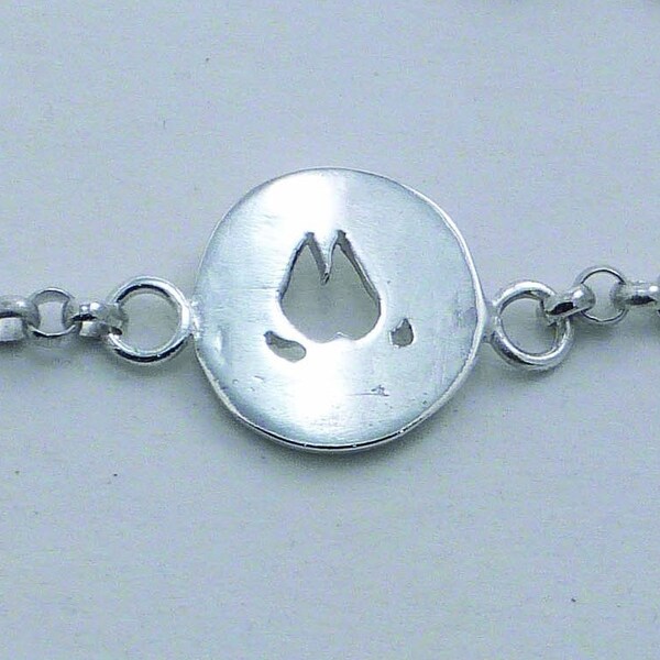 Bijou rigolo gourmette enfant en argent 925 ! belle trace de phacochere by L'Atelier de Gastyne