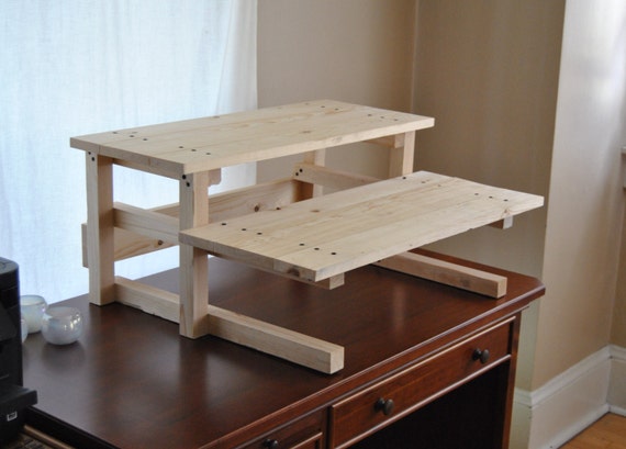 diy wood standing desk converter