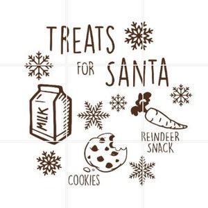 Treats For Santa SVG Cookie Tray Design