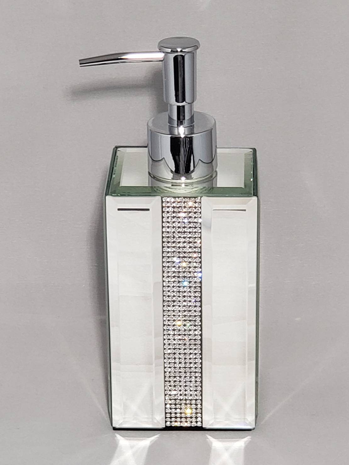 Bella Lux Mirror Soap Dispenser Jeweled with Rhinestones | Etsy