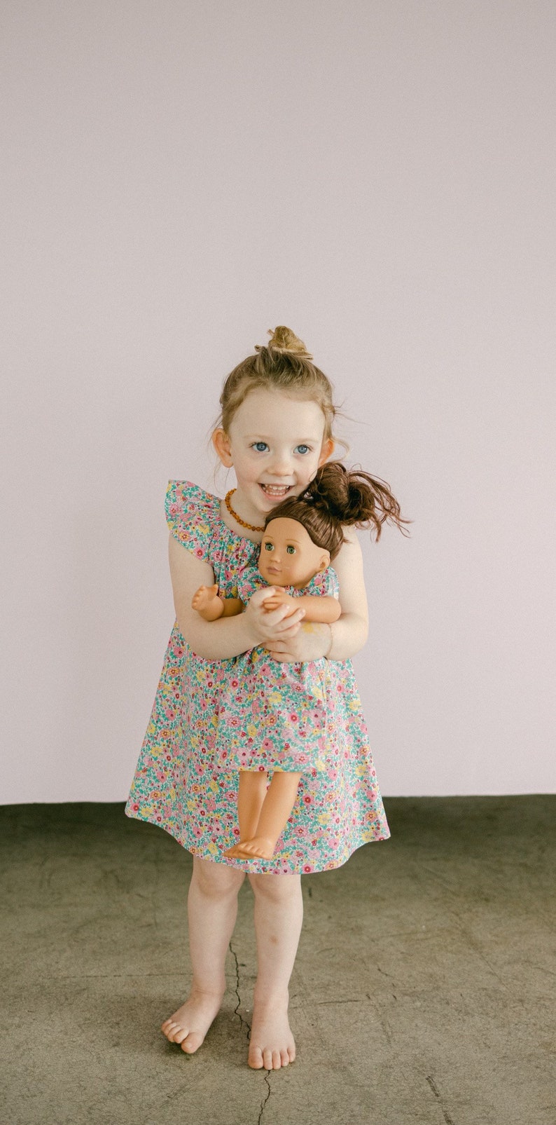 girl and doll matching outfit, doll and me dress, girl Easter gift, dolly and me, American Girl, Bitty Baby, Our Generation, Valentine's day Arley Garden in G