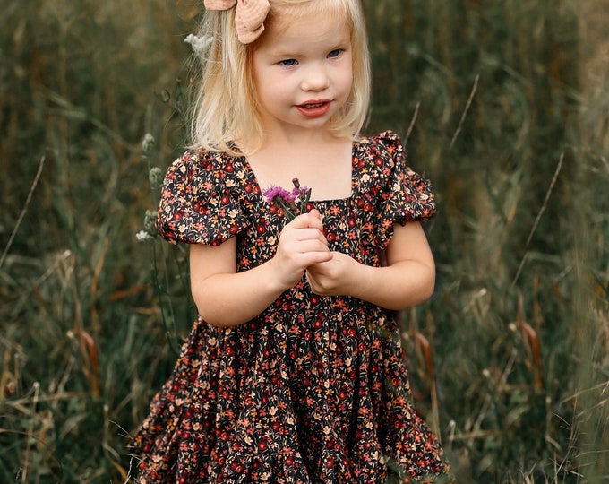 Kissy Kissy Toddler Girls Pumpkin Patch Floral Smocked Dress main image 1