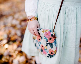 toddler purse, little girl purse,  rifle paper co crossbody, floral purse, kid birthday gift, Easter gift, dress up