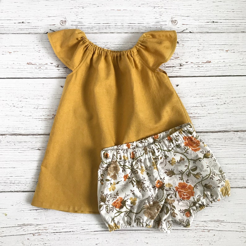 baby girl mustard yellow dress