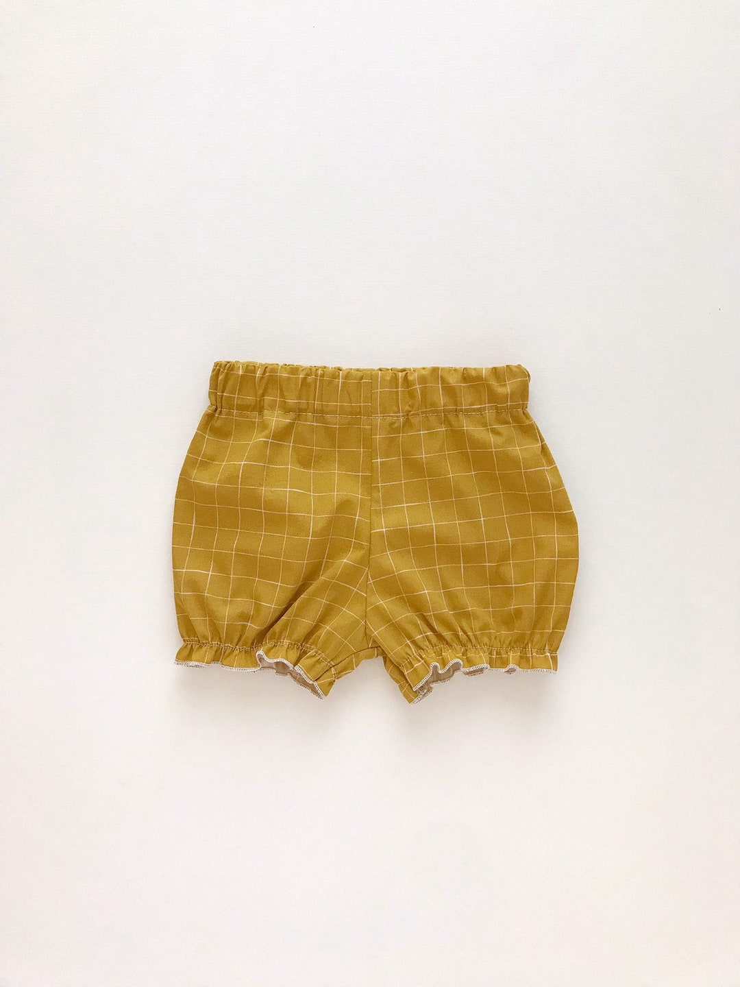 Mustard Grid Mustard Grid Baby Bloomers / Fall Winter Toddler Bloomers / Ruffle ...