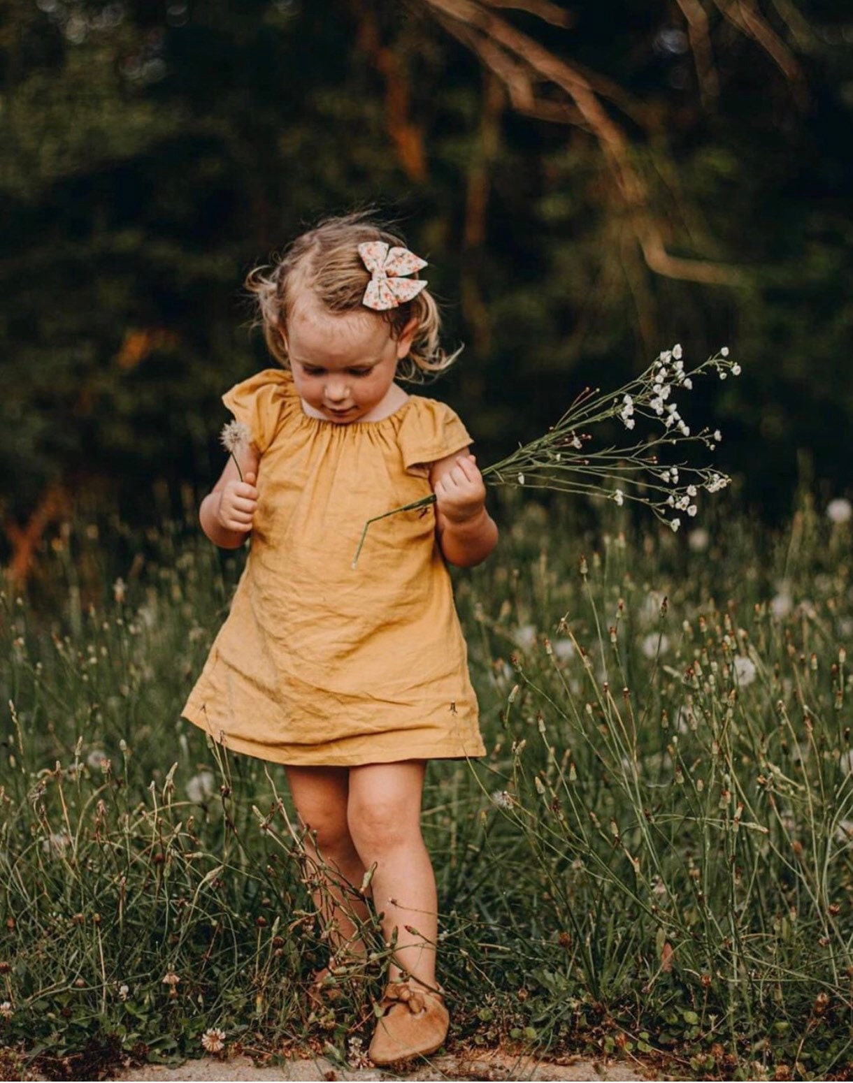 Mustard yellow toddler dress Clearance