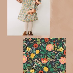 girl and doll matching outfit, doll and me dresses, birthday gift, tea party outfit, dolly and me, 18 doll American Girl Bitty Baby Poppy Fields Dark