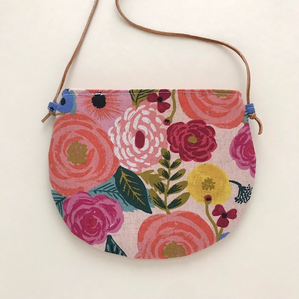 toddler purse / rifle paper co crossbody / floral purse / birthday gift / christmas gift stocking stuffer / kids purse / little girl purse