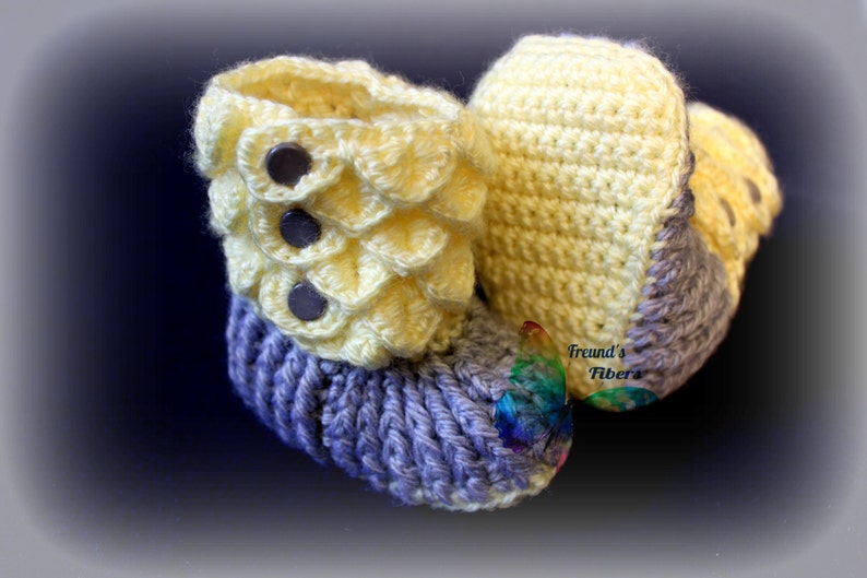 Handcrafted Crochet Infant Baby Crocodile Stitch Bootie Etsy