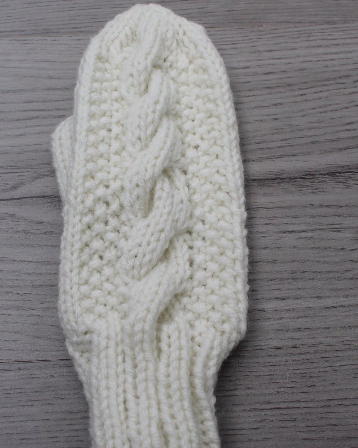 Womens Cable Knit Mittens Etsy