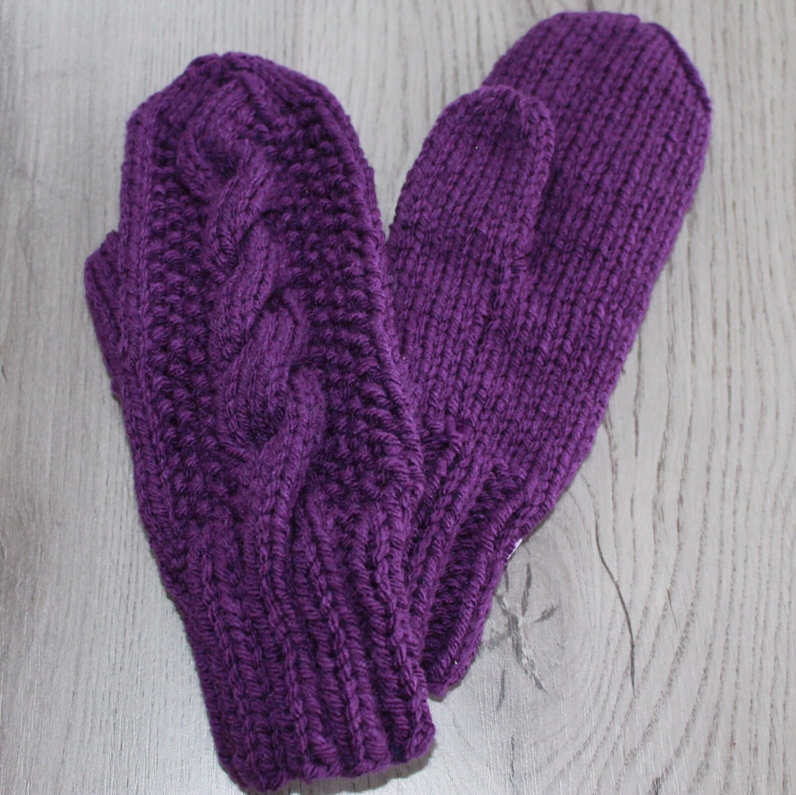 Womens Cable Knit Mittens Etsy