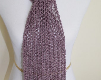 Womens sparkly lace knit scarf