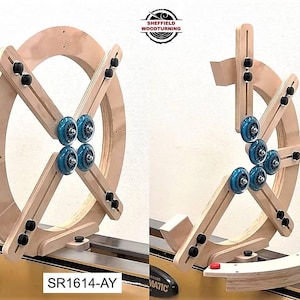 Lathe Steady Rest - 16/15/14-inch Access Yoke - 4 Std Arms, up to 3 opt Arms - Hollow Forms, Bowls, Spindles - SR16/15/14-AY -FREE SHIPPING