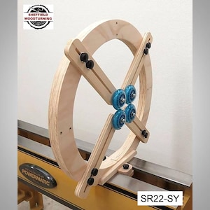 Wood Lathe Steady Rest - 22 inch - Solid Yoke - 4 Std Arms - Up to 3 opt Arms - Hollow Forms, Bowls, Spindles - SR22-SY -FREE SHIPPING