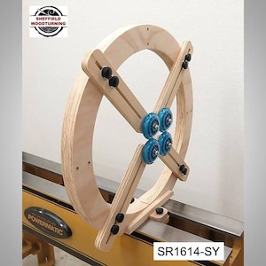 Wood Lathe Steady Rest - 16/14 inch - Solid Yoke - 4 Std Arms, up to 3 opt Arms - Hollow Forms, Bowls, Spindles - SR1614-SY -FREE SHIPPING