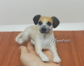 Custom sculpture of your dog Needle felt miniature dog, pet portrait wool gift, wool dog, Personalized Needle felting felt doll