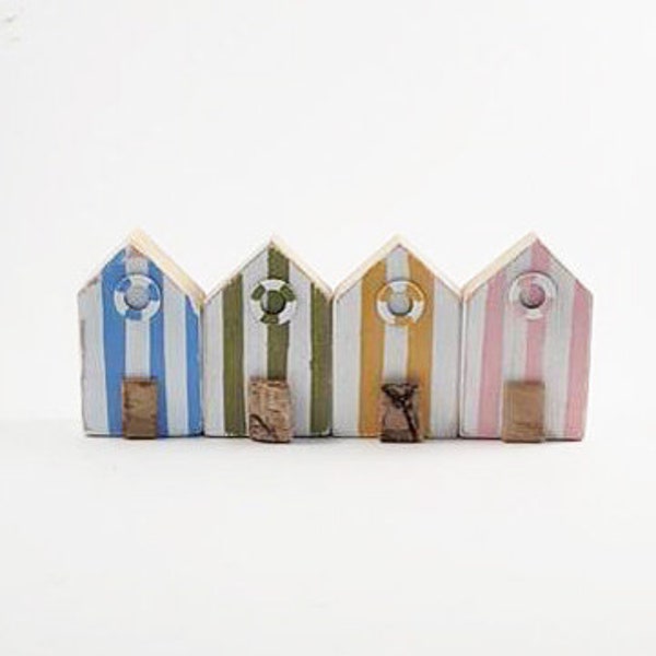 Wooden Beach Huts Beach Bathroom Decor Nautical Decor - Painted in colours of your choice