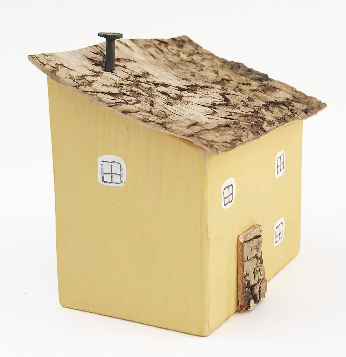 House Ornament Yellow House Wooden Ornaments Yellow Ornament Etsy UK