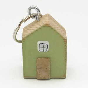 Keychain House Wooden Key Ring House Tiny House New Home Gift Tiny Gifts