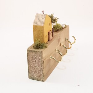 Key Holder for Wall With Tiny House and Garden Wooden House - Etsy
